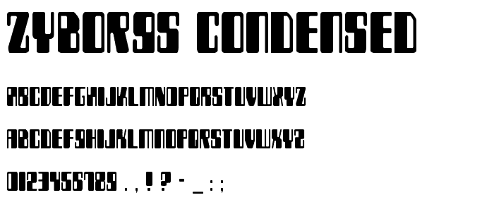 Zyborgs Condensed font